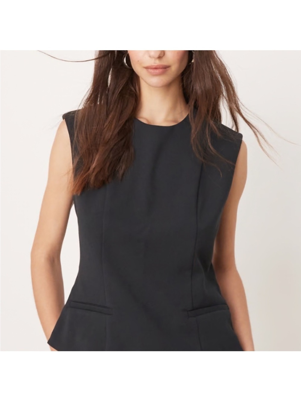 Abercrombie & fitch high neck tailored top black